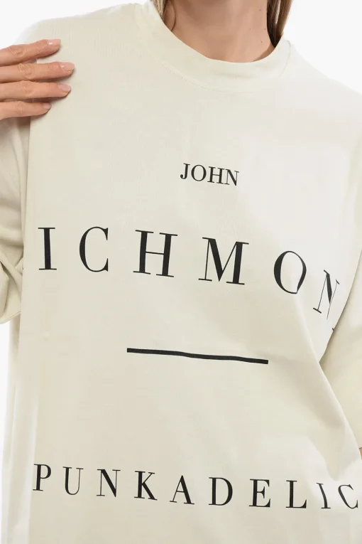 T-shirt Over PELAC con Stampa a Contrasto>John Richmond Outlet