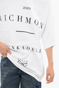T-shirt Over PELAC con Stampa a Contrasto></noscript>John Richmond Fashion