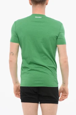 T-Shirt Pigiama In Cotone Collo A V>Dsquared2 Sale