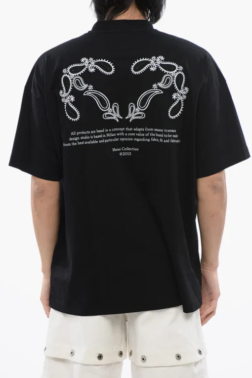 Fashion T-shirt Ricamata BANDANA Oversize-Fit Uomo T-Shirt