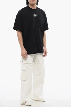 Fashion T-shirt Ricamata BANDANA Oversize-Fit Uomo T-Shirt
