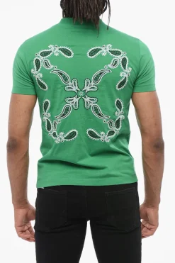Clearance T-shirt Ricamata BANDANA Slim-Fit Uomo T-Shirt