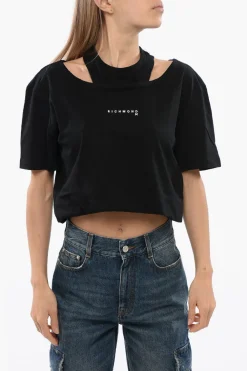 T-shirt SADAO Crop a Doppio Strato>John Richmond Fashion