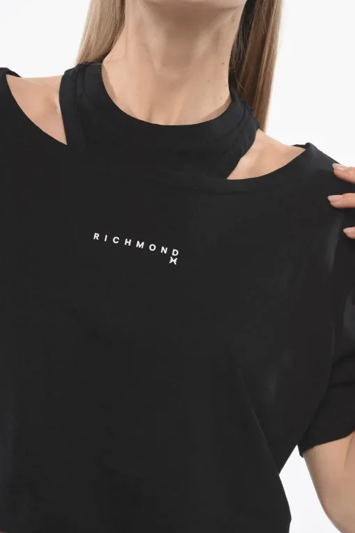 T-shirt SADAO Crop a Doppio Strato>John Richmond Fashion