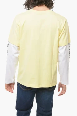 Sale T-Shirt Skater a Manica Lunga con Stampa Stemma Uomo T-Shirt