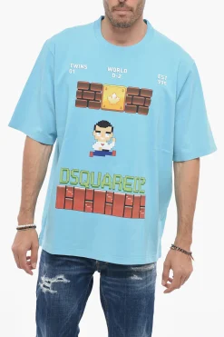 Clearance T-Shirt Skater Fit con Stampa Grafica Uomo T-Shirt