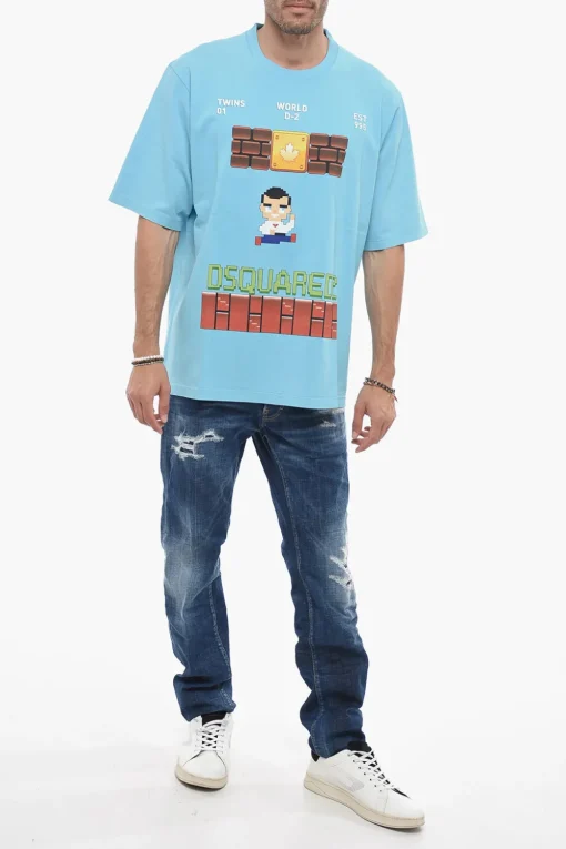 Clearance T-Shirt Skater Fit con Stampa Grafica Uomo T-Shirt