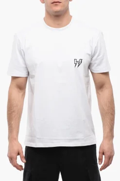 T-Shirt Slim Fit DOUBLE BOLT in Cotone>Neil Barrett Hot