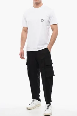 T-Shirt Slim Fit DOUBLE BOLT in Cotone></noscript>Neil Barrett Hot