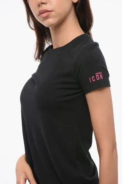 T-Shirt Slim Fit ICON in Misto Cotone></noscript>Dsquared2 Hot