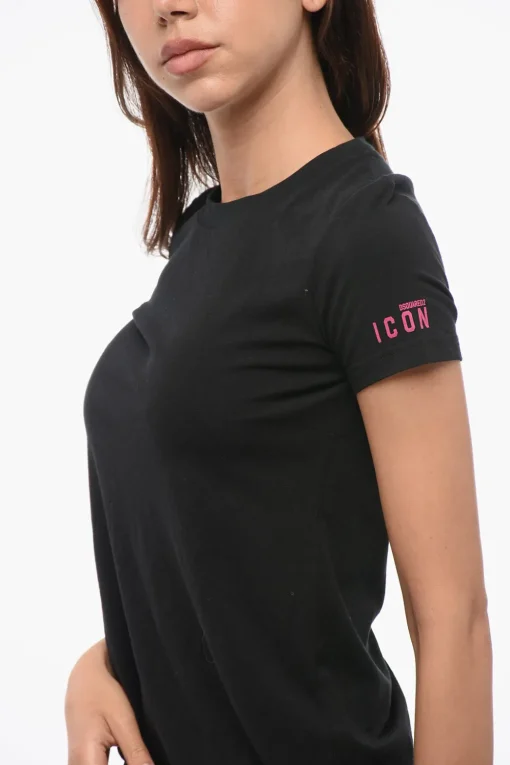 T-Shirt Slim Fit ICON in Misto Cotone>Dsquared2 Hot