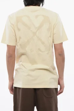 T-shirt Slim-Fit ARROW Ricamata>Off-White Hot
