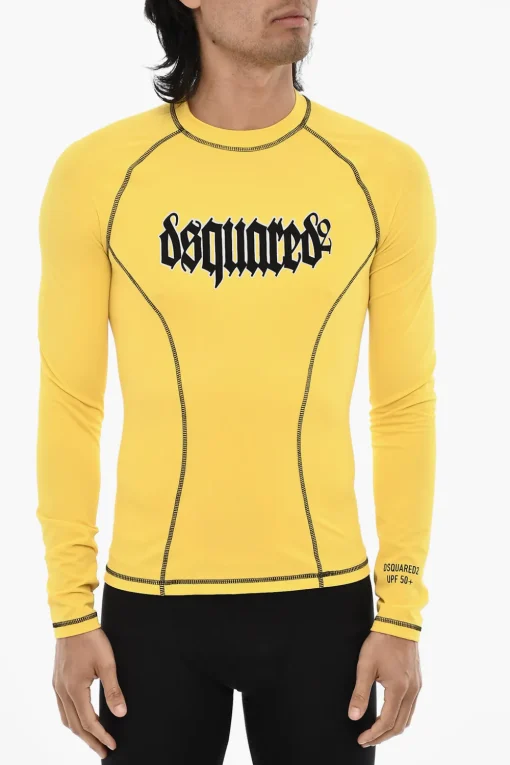 T-shirt Sportiva Slim Fit Con Stampa Gotica>Dsquared2 Best