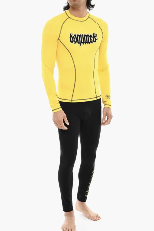 T-shirt Sportiva Slim Fit Con Stampa Gotica>Dsquared2 Best