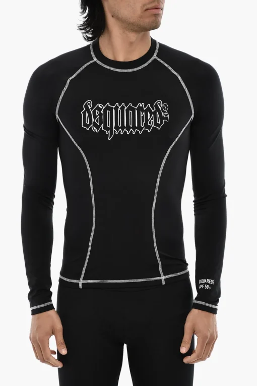 T-shirt Sportiva Slim Fit Con Stampa Gotica>Dsquared2 Clearance