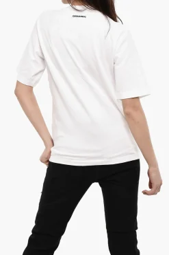 Discount T-shirt Stampata CHERRY Girocollo Donna T-Shirts E Tops