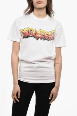 T-shirt Stampata GRAFFITI A Maniche Corte>Dsquared2 Online