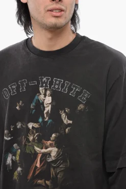 T-shirt Stampata MARY Doppio Strato A Maniche Lunghe></noscript>Off-White Hot
