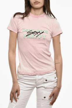 T-shirt Stampata SEXY PREPPY Acid Wash>Dsquared2 Clearance