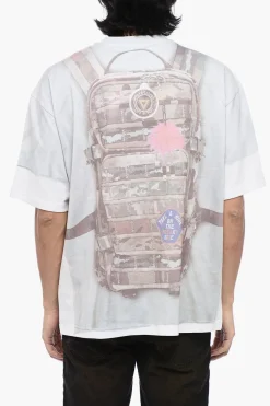 T-Shirt T-WASH-E3 con Stampa Trompe L'Oeil>Diesel Clearance