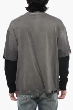 T-Shirt T-WASY A Doppio Stato con Effetto Distressed>Diesel Fashion