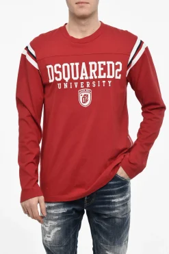 T-Shirt Varsity Fit D2 UNIVERSITY con Dettaglio Tape>Dsquared2 Outlet