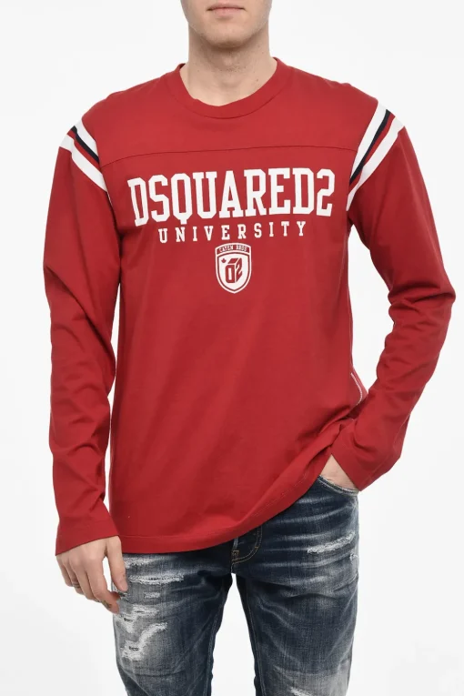 T-Shirt Varsity Fit D2 UNIVERSITY con Dettaglio Tape>Dsquared2 Outlet
