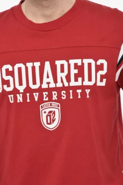 T-Shirt Varsity Fit D2 UNIVERSITY con Dettaglio Tape></noscript>Dsquared2 Outlet