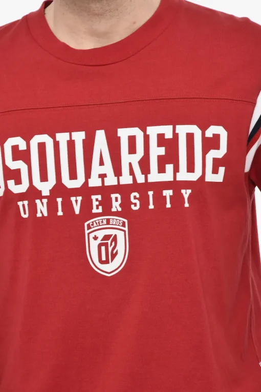T-Shirt Varsity Fit D2 UNIVERSITY con Dettaglio Tape>Dsquared2 Outlet