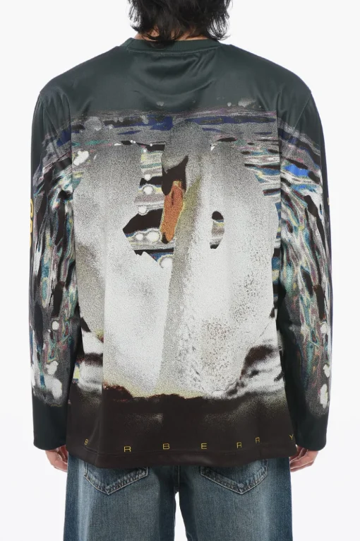 T-Shirt WINDS OF CHANGE in Tessuto Tecnico>Burberry Outlet