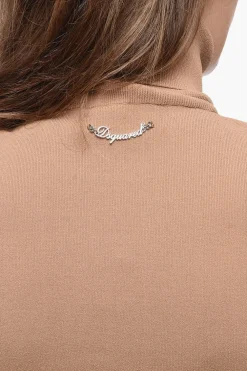 Fashion Tubino a Collo Alto in Tessuto Stretch Donna Vestiti