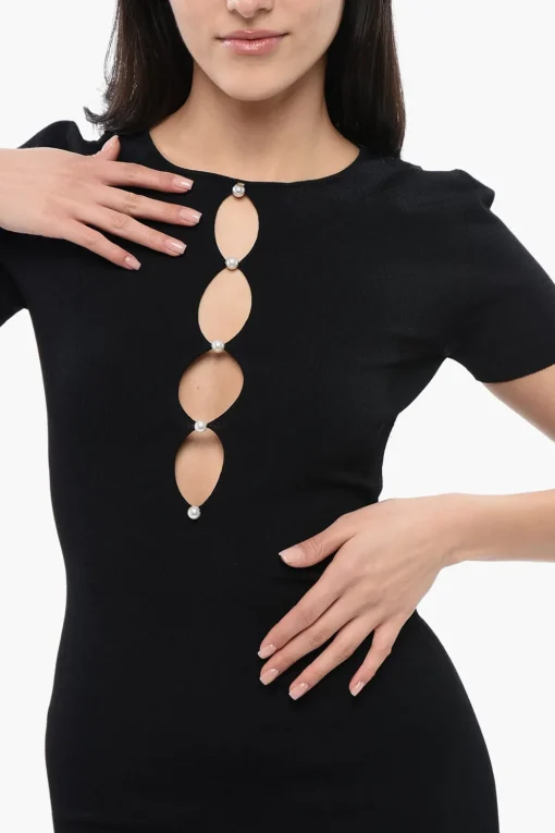 Tubino Cut-Out in Maglia con Perle>Dsquared2 New