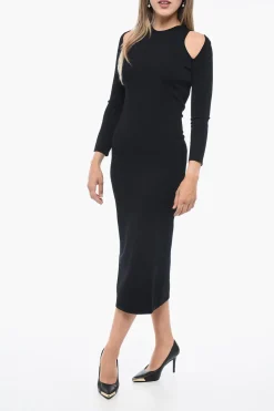 Tubino in Tessuto Stretch con Dettagli Cut-out>Dsquared2 Clearance