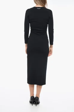 Tubino in Tessuto Stretch con Dettagli Cut-out>Dsquared2 Clearance
