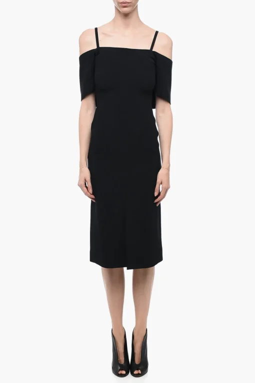 Outlet Tubino Off-Shoulder con Spacco Frontale Donna Vestiti