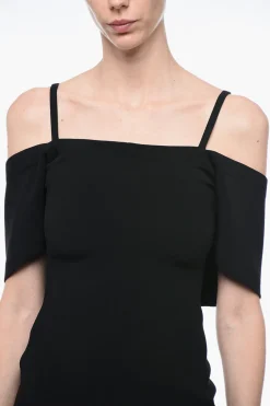 Outlet Tubino Off-Shoulder con Spacco Frontale Donna Vestiti