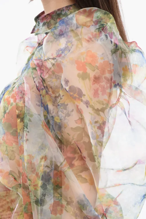 Online TULLE Blusa Sheer DAY DREAMING con Maniche a Sbuffo Donna Camicie