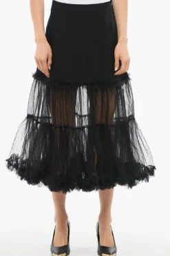 Online TULLE Gonna BURST INTO BLOSSOM con Volant Tulle Donna Gonne