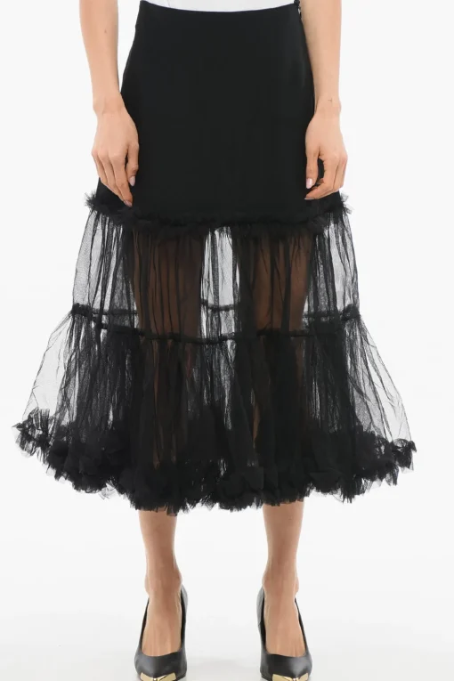 Online TULLE Gonna BURST INTO BLOSSOM con Volant Tulle Donna Gonne