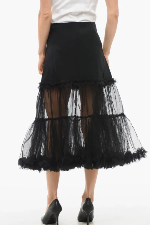 Online TULLE Gonna BURST INTO BLOSSOM con Volant Tulle Donna Gonne