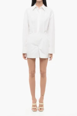 Discount Tuta Chemisier con Abbottonatura Nascosta Donna Camicie