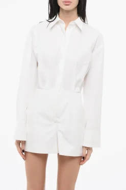 Discount Tuta Chemisier con Abbottonatura Nascosta Donna Camicie