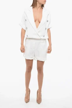 Tuta Doppiopetto Crepe-de-chine>Balmain New