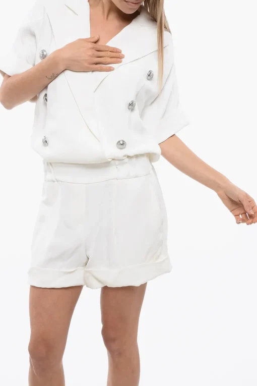 Tuta Doppiopetto Crepe-de-chine>Balmain New