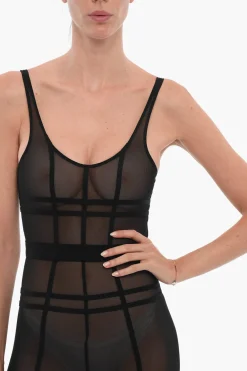 Tuta Senza maniche Sheer></noscript>David Koma Discount