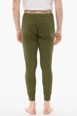 UNDERWEAR Pantaloni Pigiama Con Banda Logata>Dsquared2 Fashion