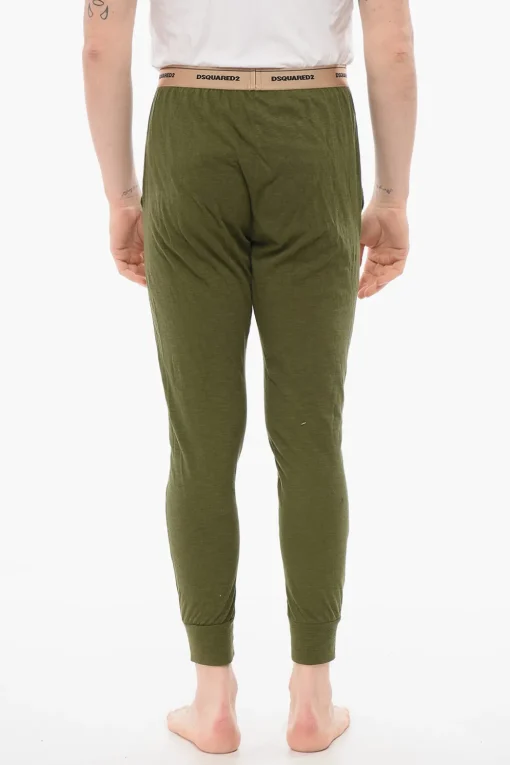 UNDERWEAR Pantaloni Pigiama Con Banda Logata>Dsquared2 Fashion