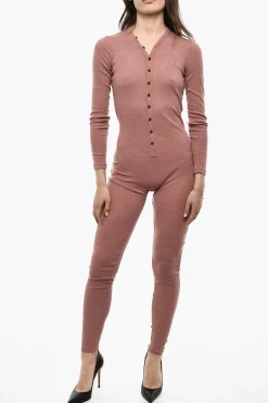 Discount UNDERWEAR Pigiama Jumpsuit Con Bottoni Donna Intimo