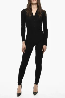 Discount UNDERWEAR Pigiama Jumpsuit Con Bottoni Donna Intimo