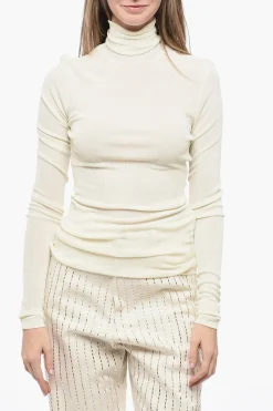 Online UNISEX Top a Coste Semi trasparente Donna Maglieria|Maglieria